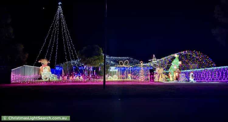 Christmas Light display at 10 Highland Way, Maiden Gully