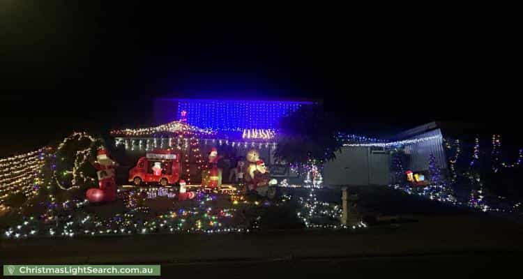 Christmas Light display at 3 Keith Court, Woodcroft