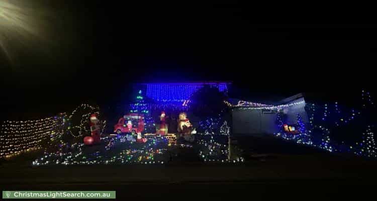 Christmas Light display at 3 Keith Court, Woodcroft