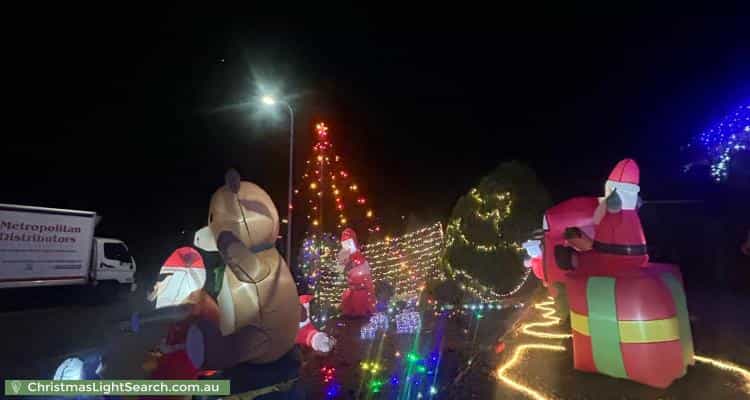 Christmas Light display at 3 Keith Court, Woodcroft