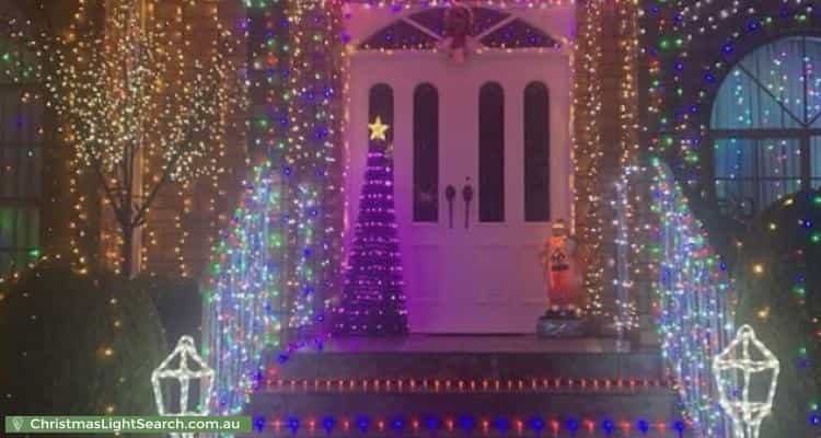 Christmas Light display at 52 Arncliffe Boulevard, Greenvale