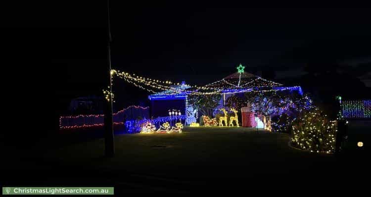 Christmas Light display at 13 Mercer Court, Coldstream
