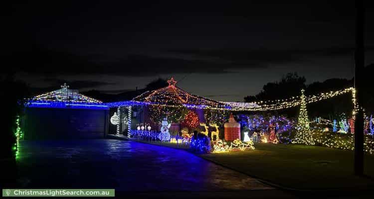 Christmas Light display at 13 Mercer Court, Coldstream