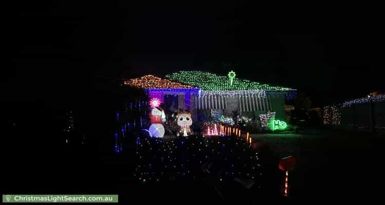 Christmas Light display at 10 Mercer Court, Coldstream