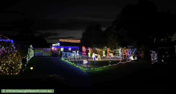 Christmas Light display at 15 Mercer Court, Coldstream