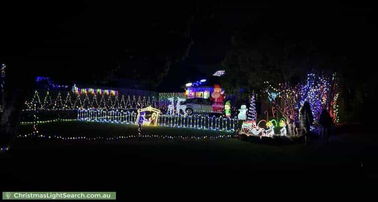 Christmas Light display at 15 Mercer Court, Coldstream