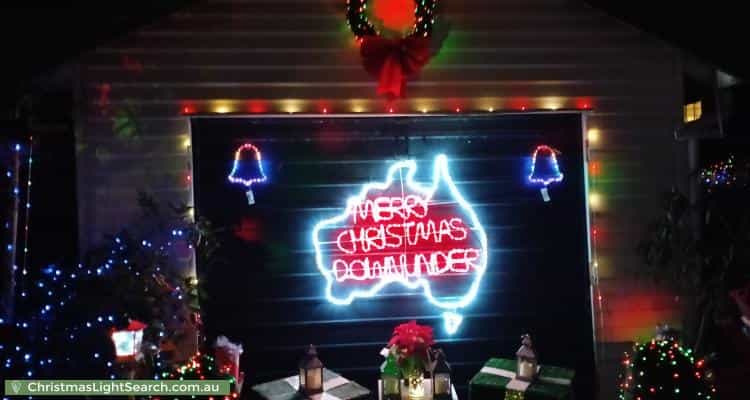 Christmas Light display at 1 Dumaurier Street, Chermside