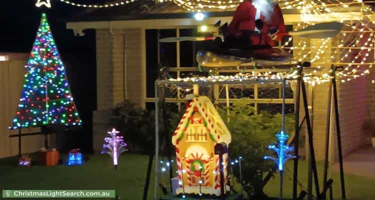 Christmas Light display at 21 The Garden Walk, Worrigee