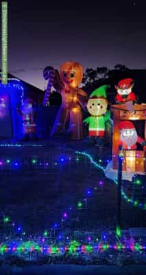 Christmas Light display at 9 Sabato Street, Croydon