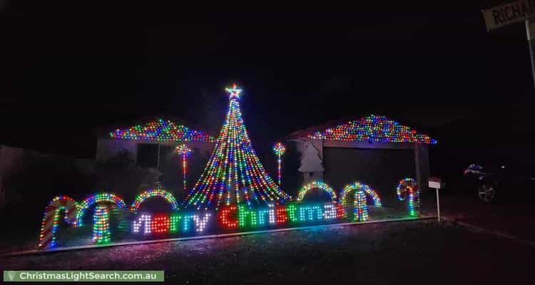 Christmas Light display at 42 Richardson Circuit, Conder