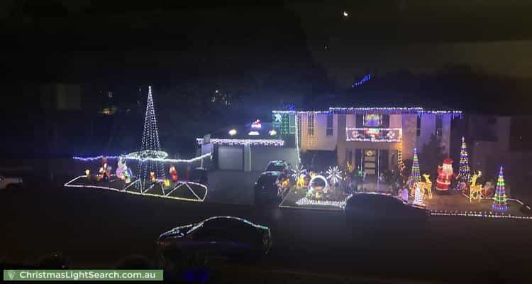 Christmas Light display at 17 Brunner Court, Kellyville