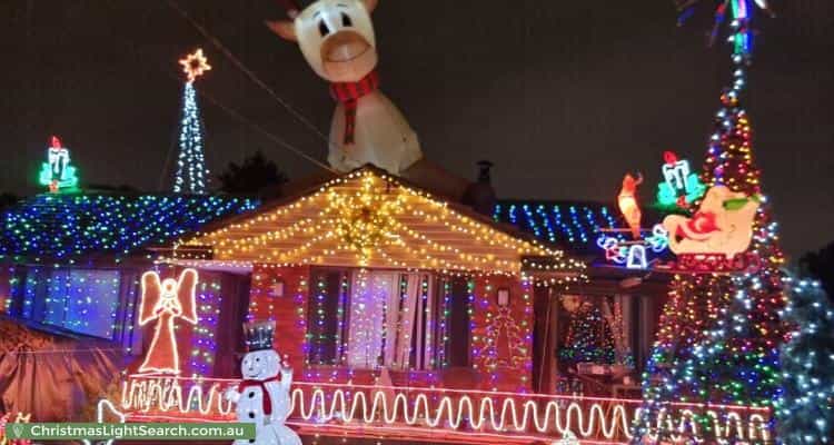 Christmas Light display at 9 Marina Crescent, Greenacre