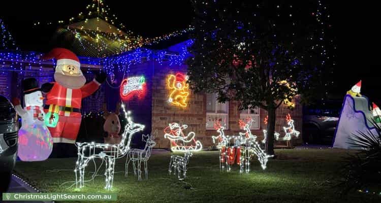 Christmas Light display at 8 Gerlach Grove, Evanston Park