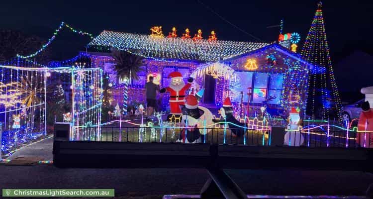 Christmas Light display at 9 Warwick Place, Kings Meadows