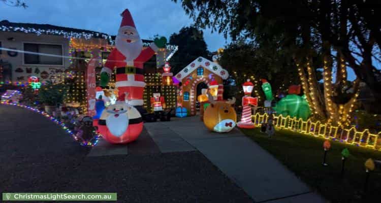 Christmas Light display at 1 Wendy Street, Cardiff