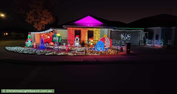Christmas Light display at 1 Gibbney Way, Ellenbrook