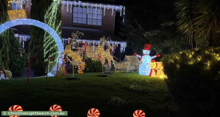 Christmas Light display at 20 Queens Parade, Hillside