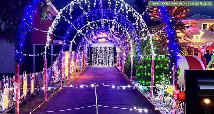 Christmas Light display at 6 Rollings Close, Rosebud