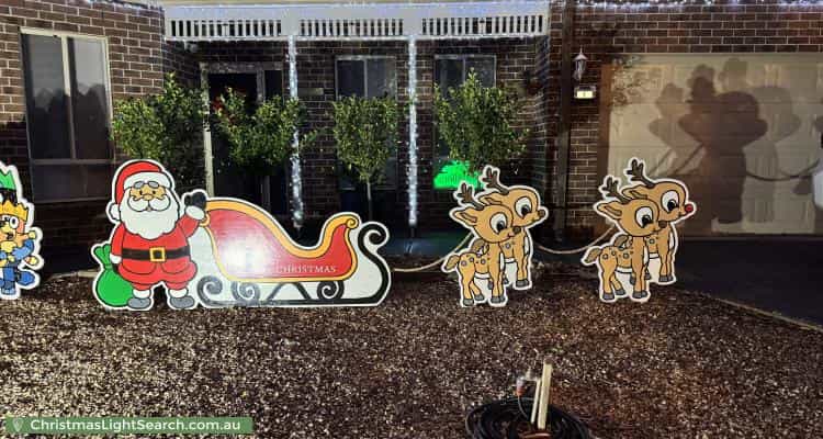 Christmas Light display at 1 Anouk Way, Melton West