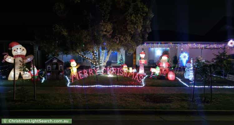 Christmas Light display at 24 Burns Avenue, Fulham Gardens