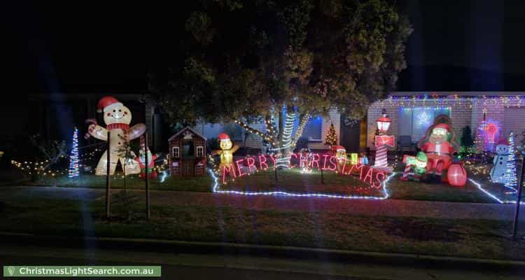 Christmas Light display at 24 Burns Avenue, Fulham Gardens