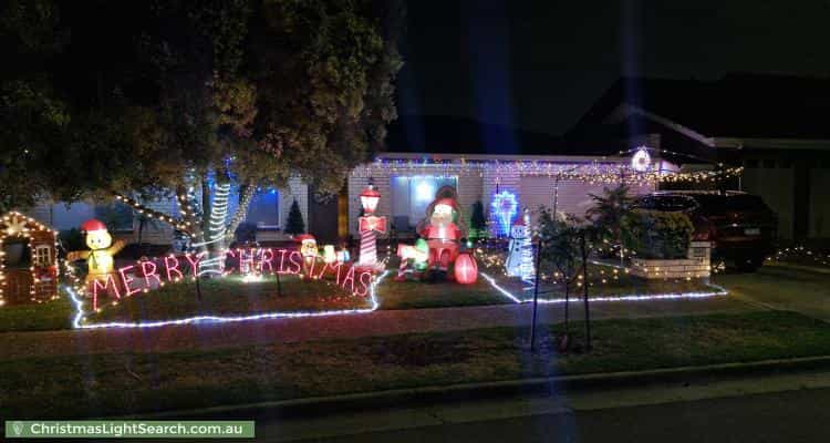 Christmas Light display at 24 Burns Avenue, Fulham Gardens