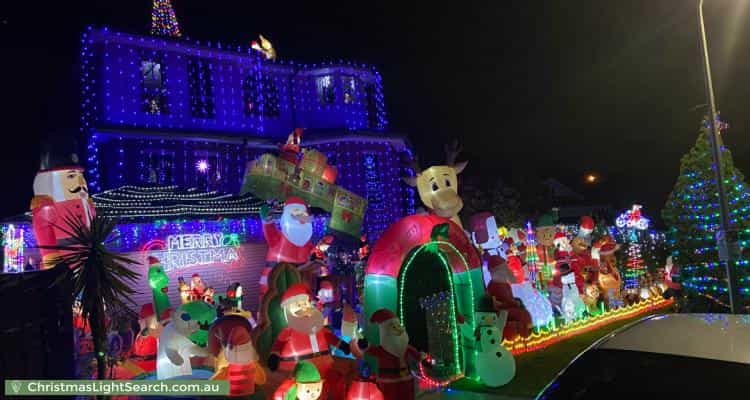 Christmas Light display at 19 Kings Court, Wantirna South