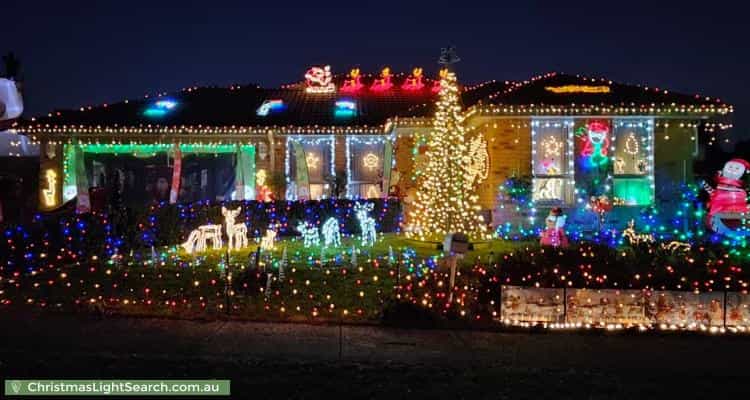 Christmas Light display at 4 Muirfield Close, Cranbourne