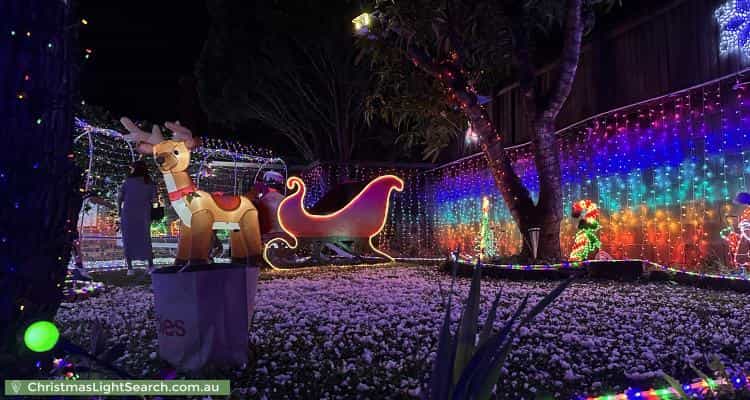 Christmas Light display at 14 Mistral Street, Jamboree Heights