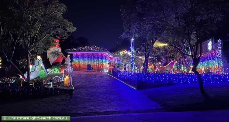 Christmas Light display at 14 Mistral Street, Jamboree Heights