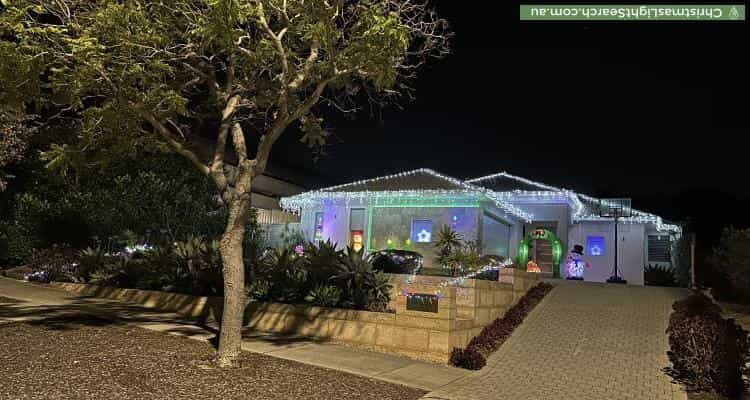 Christmas Light display at 114 Brookdale Street, Floreat