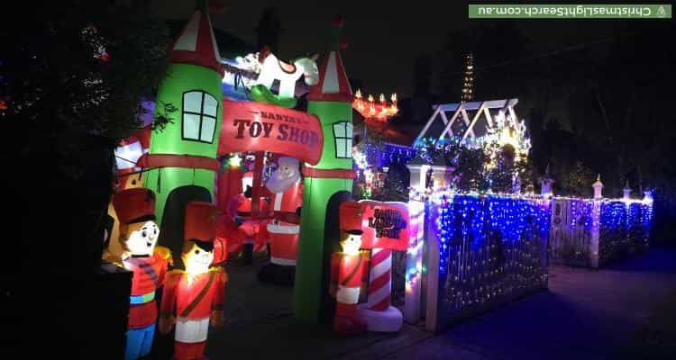 Christmas Light display at 17 Browning Street, Moonee Ponds