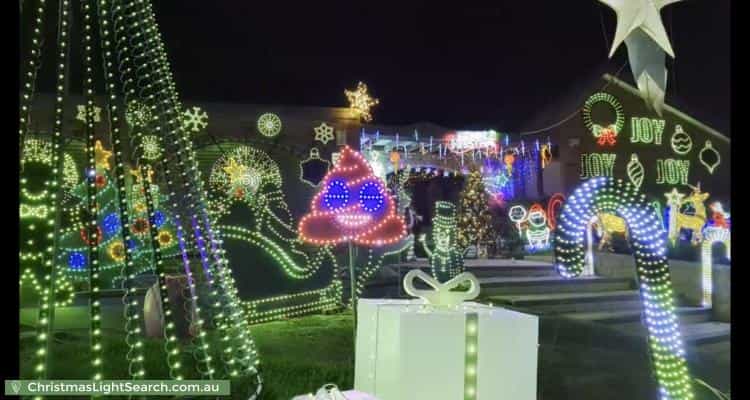 Christmas Light display at 37 Borgnis Street, Davidson