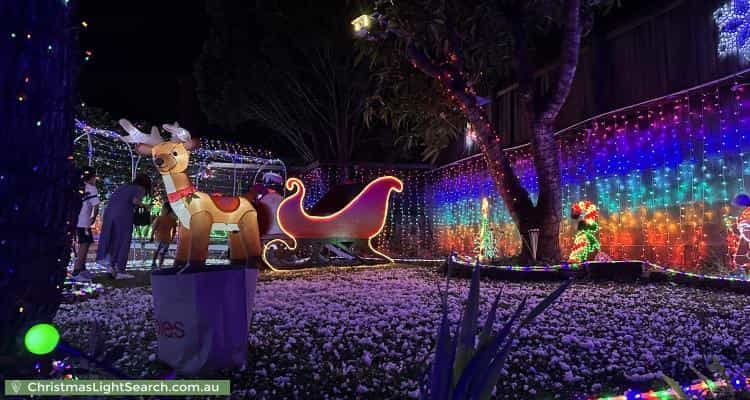 Christmas Light display at 14 Mistral Street, Jamboree Heights