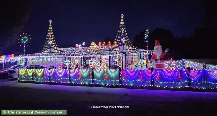 Christmas Light display at 18 Balmoral Way, Pakenham