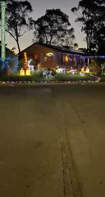 Christmas Light display at 42 Mockridge Drive, Kangaroo Flat