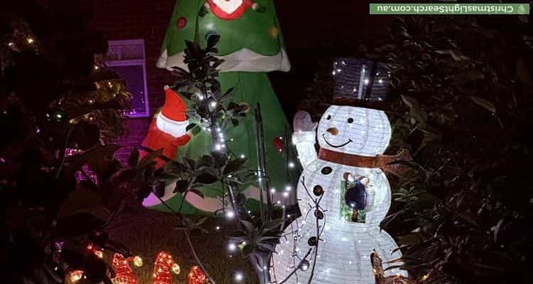 Christmas Light display at 61 Bishop Street, Oakleigh