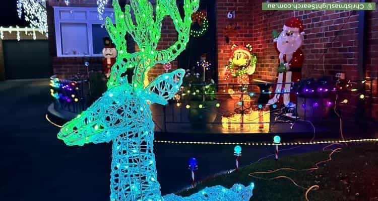 Christmas Light display at 61 Bishop Street, Oakleigh