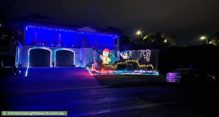 Christmas Light display at 98 Munro Road, Crestwood