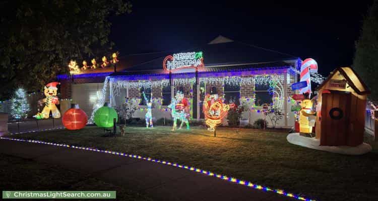 Christmas Light display at 17 Greenleaf Drive, Lara
