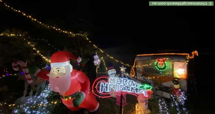 Christmas Light display at 1863 Greenhill Road, Uraidla