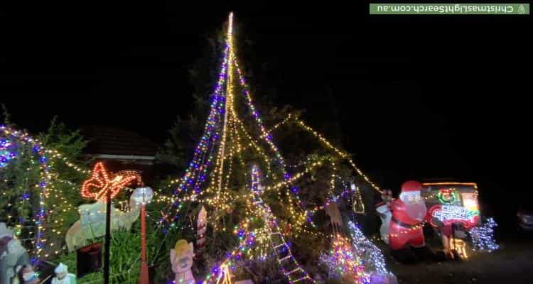 Christmas Light display at 1863 Greenhill Road, Uraidla