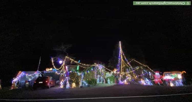 Christmas Light display at 1863 Greenhill Road, Uraidla