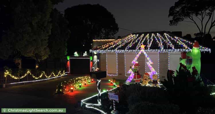 Christmas Light display at 5 Senior Court, Watsonia North