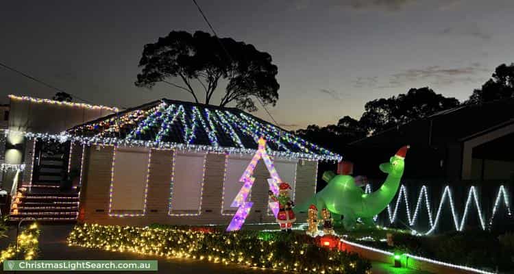 Christmas Light display at 5 Senior Court, Watsonia North