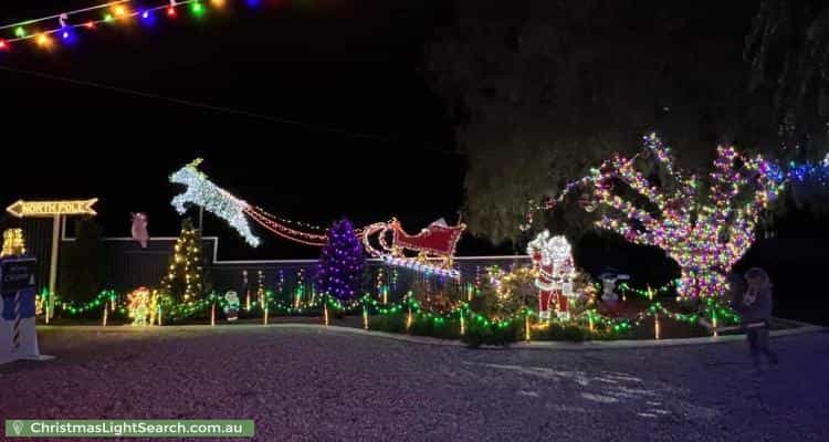 Christmas Light display at 15 Gilbert Street, Clayton Bay