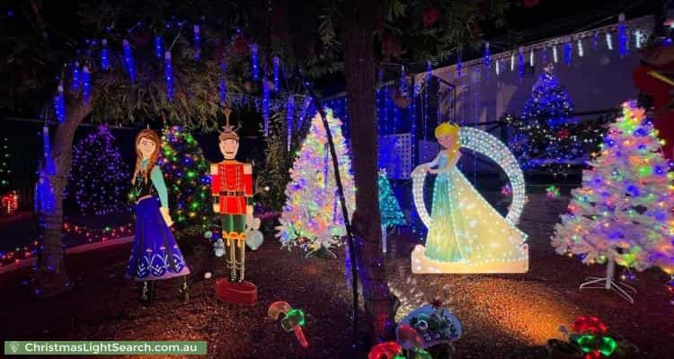 Christmas Light display at 15 Gilbert Street, Clayton Bay