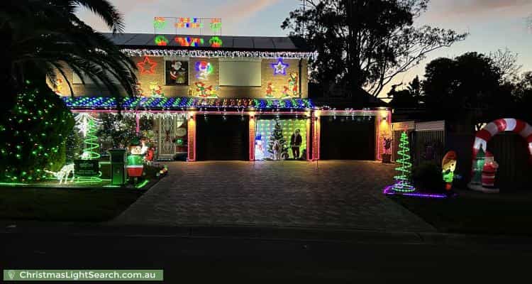 Christmas Light display at 29 Soling Crescent, Cranebrook