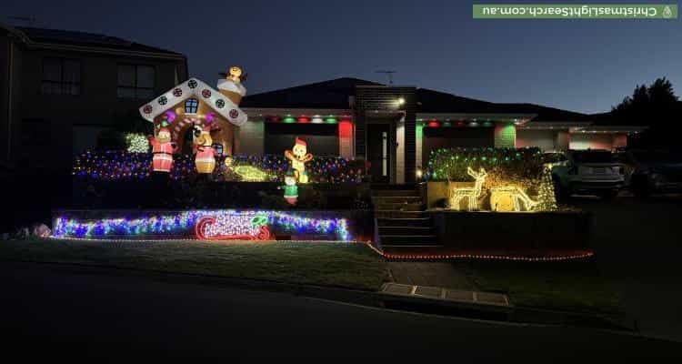 Christmas Light display at  Cascabel Way, Noarlunga Downs
