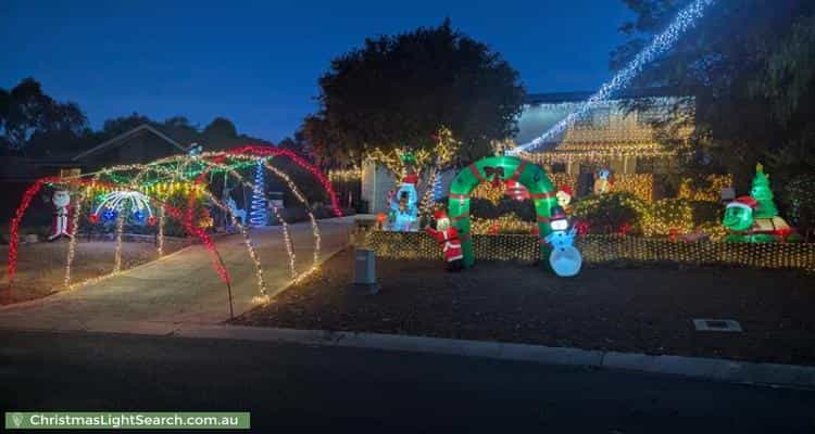 Christmas Light display at 25 Ardlethan Street, Fisher